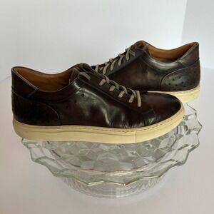 Cuoieria‎ Fiorentina Leather Sneakers Mens Brown Italian Made Designer Shoes